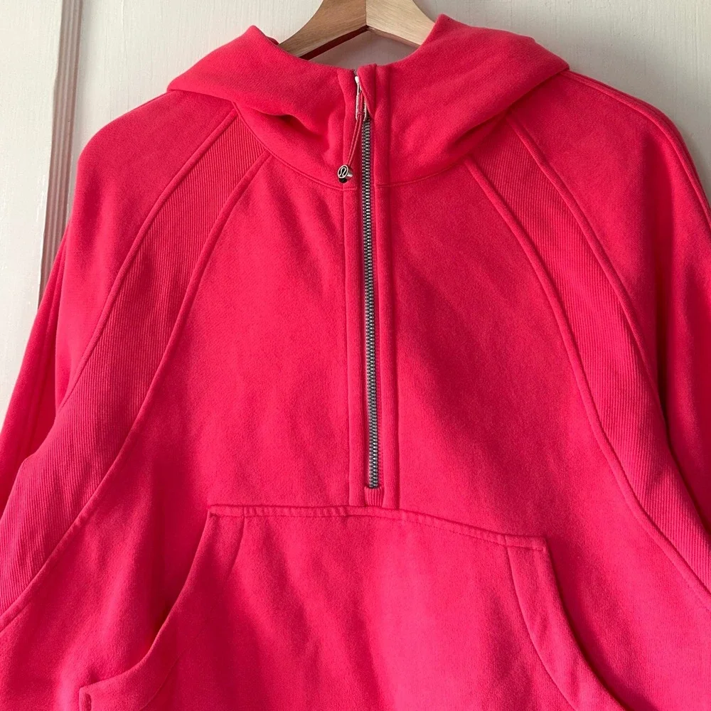 Lululemon Scuba Oversized Half-Zip Hoodie Lip Gloss XS/S Workout Gym Lounge Cozy